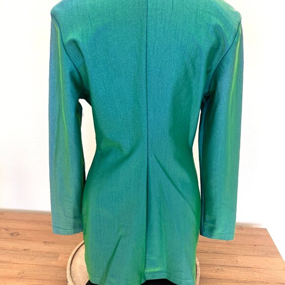 80's Green Mini Dress - Stretch - Tapemeasure New York - Size Medium - Picture 2 of 9